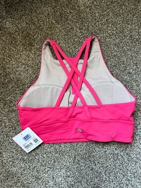 lululemon Energy High Neck LL Zip Bra Size 8 Color LIPG